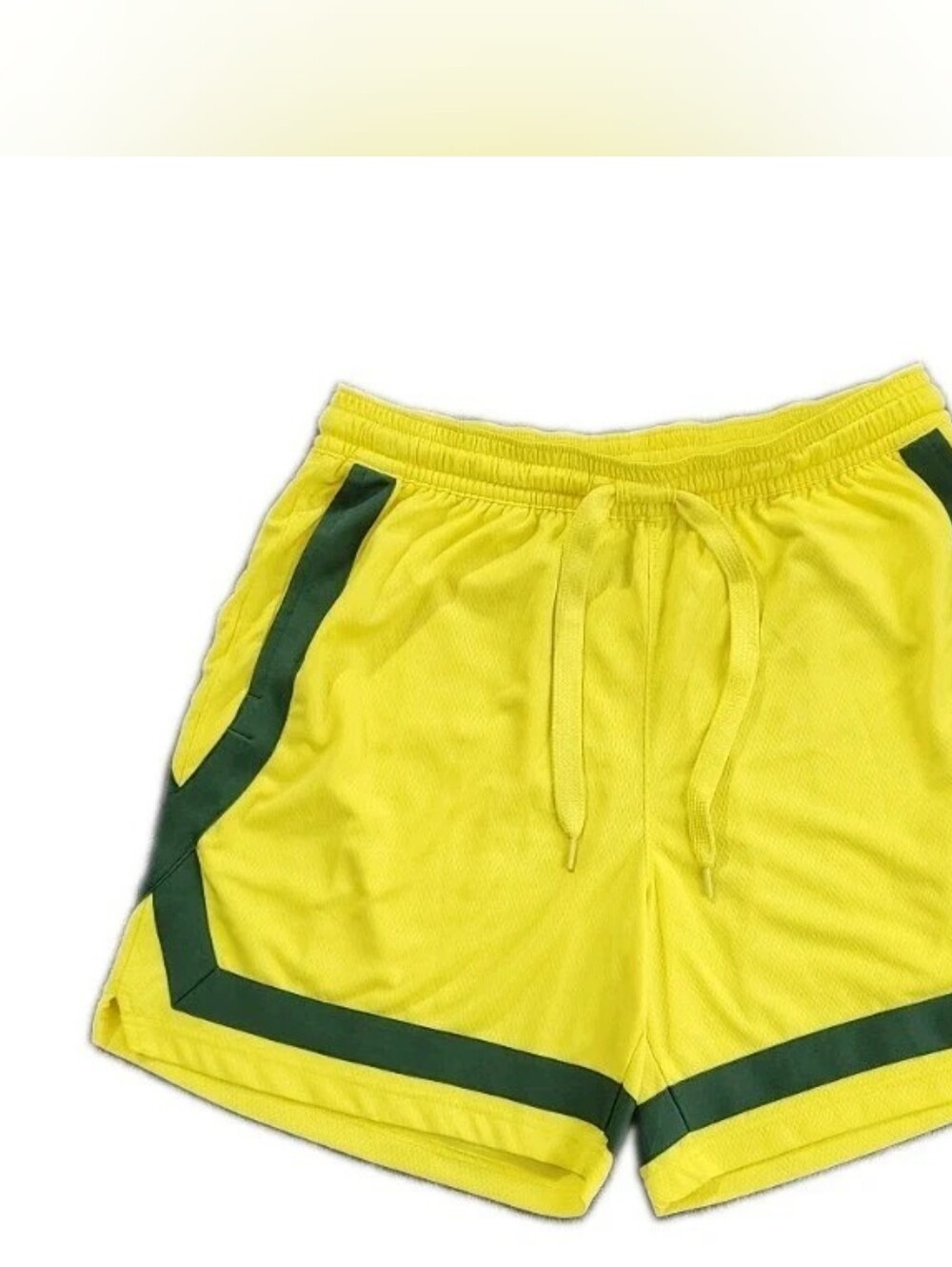 Nike Seattle Storm WNBA Basketball Performance Shorts Women L Yellow Green